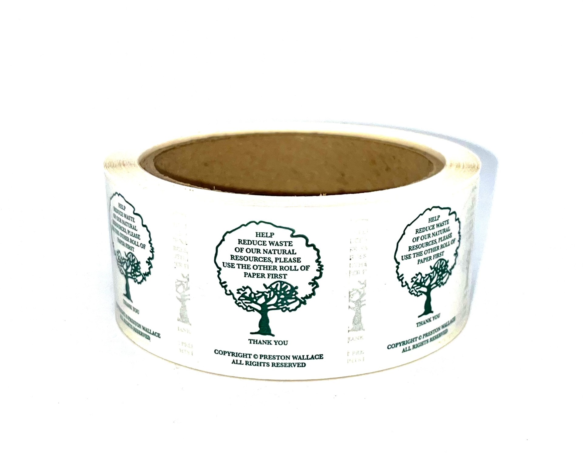 Toilet Paper Conservation Sticker 500/Roll - TPROLLSTICK